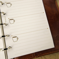 【品番：M6-10】ミニ6サイズ / 見開き1week [横罫入り] ：システム手帳リフィル 5枚目の画像