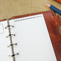 【品番：M6-15】ミニ6サイズ / 見開きデイリー[MONO:COFFEE]：システム手帳リフィル 5枚目の画像