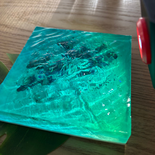 1328】オーシャンアート 立体 波紋アート 波模様 雑貨 レジンアート 海