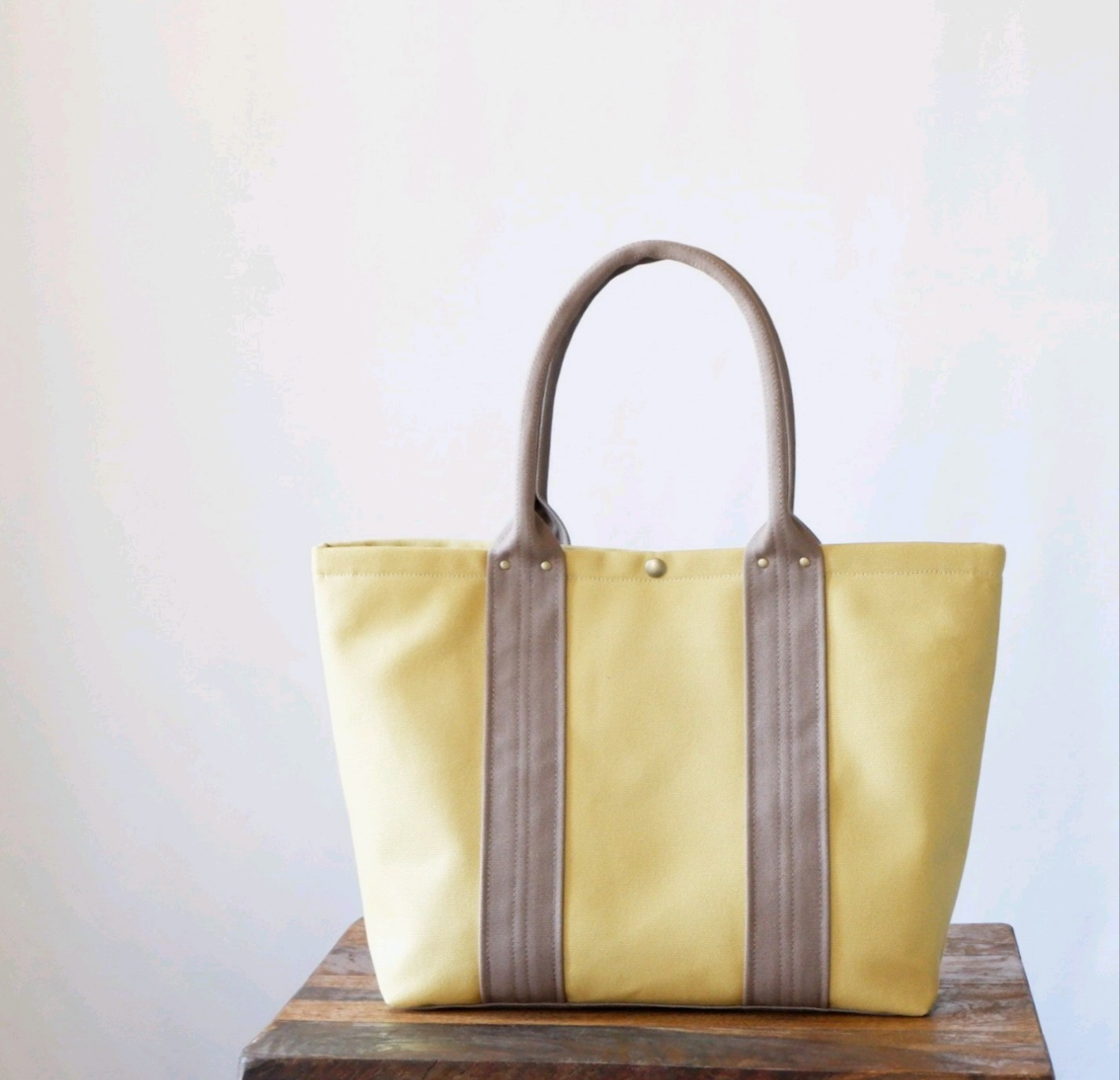 A4トート◇classic |倉敷帆布| ミモザ×モカ