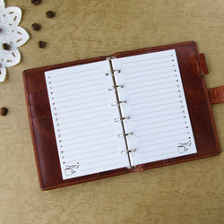 品番：M6-10】ミニ6サイズ / 見開き1week [横罫入り] ：システム手帳