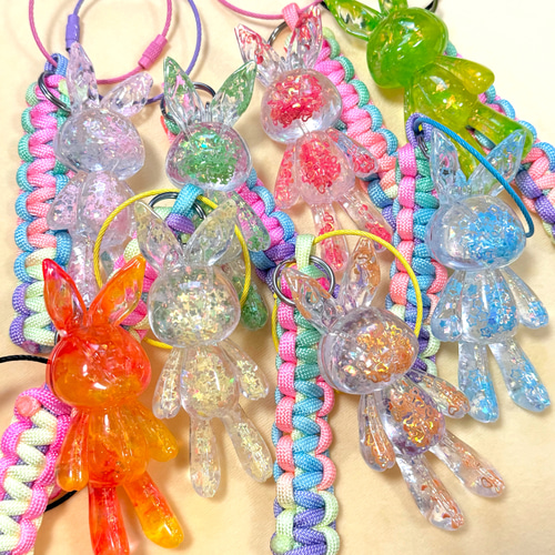 うさぎ レジン キーホルダー チャーム 夏 ☆ハンドメイド