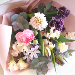 ユーカリとスターチスのハーフリース 【ドライフラワー】【ユーカリ