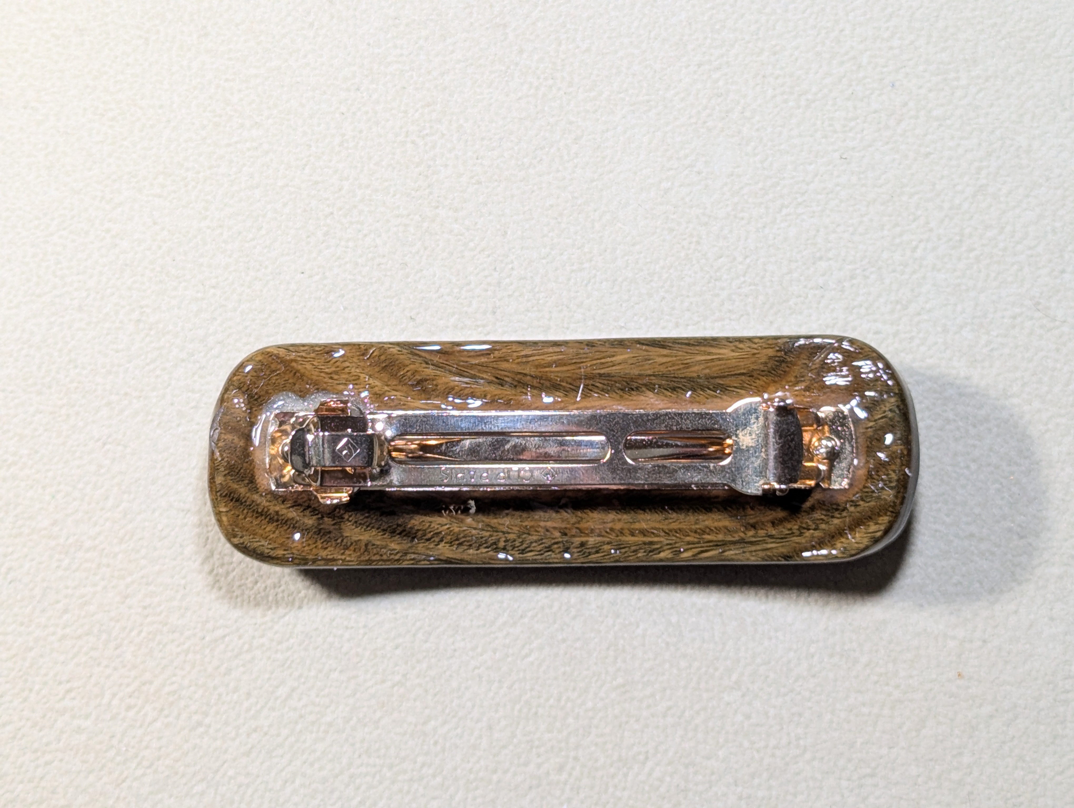 木製　バレッタ