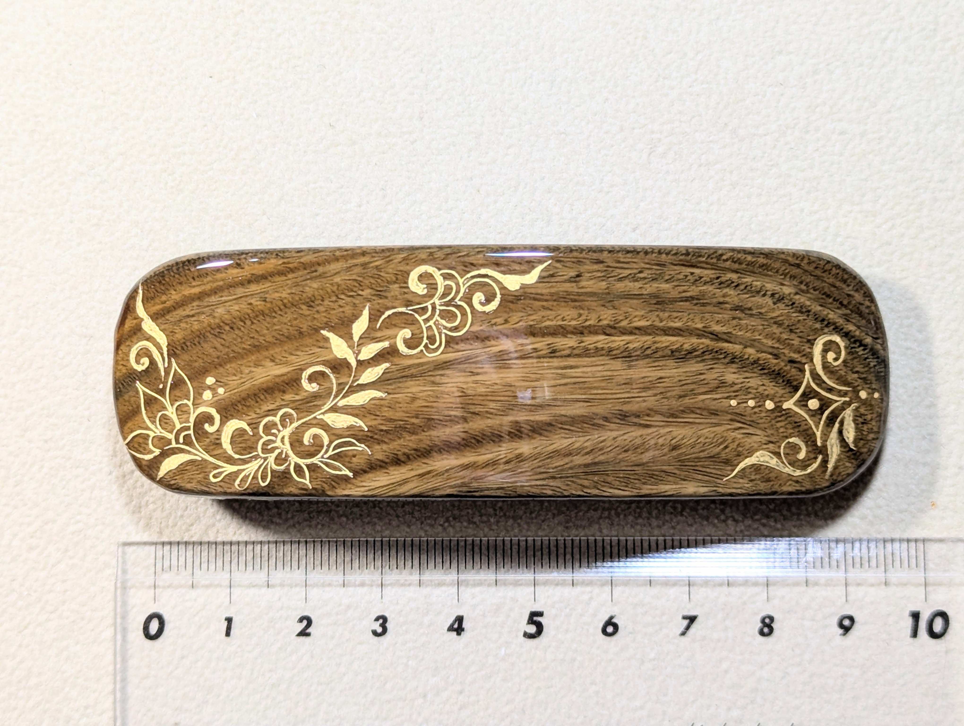 木製　バレッタ