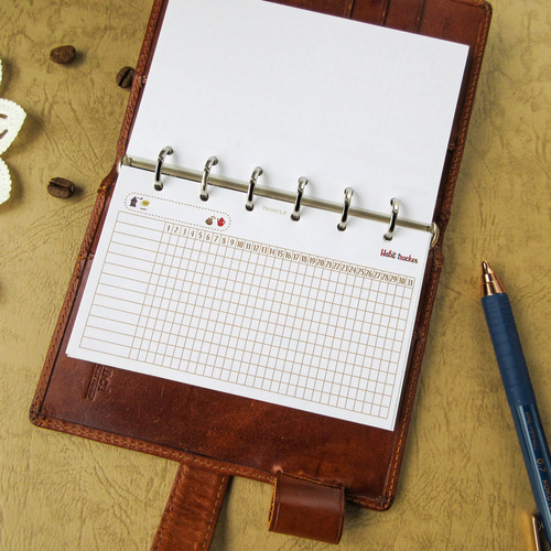 品番：M6-21】ミニ6サイズ / ハビットトラッカー [ 横型