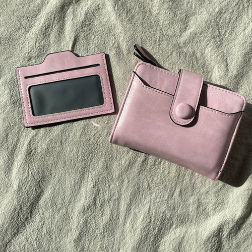 pink 二つ折りm5バインダー財布 曜日リフィルセット 二つ折り財布 nyk