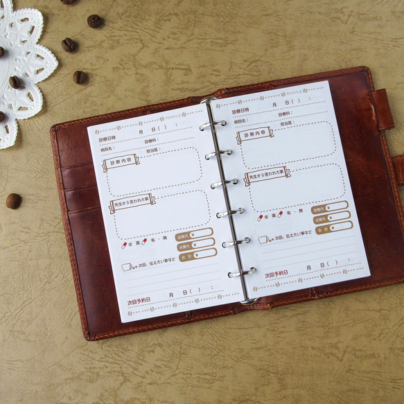 品番：M6-23】ミニ6サイズ / 診療記録リフィル：システム手帳リフィル