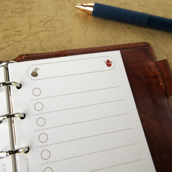 【品番：M6-26】ミニ6サイズ / リストリフィル：システム手帳リフィル 5枚目の画像