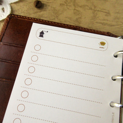 【品番：M6-26】ミニ6サイズ / リストリフィル：システム手帳リフィル 3枚目の画像