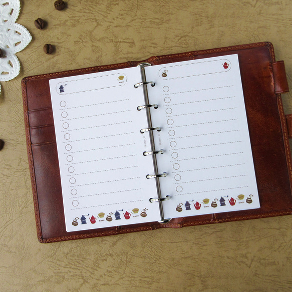 【品番：M6-26】ミニ6サイズ / リストリフィル：システム手帳リフィル 1枚目の画像