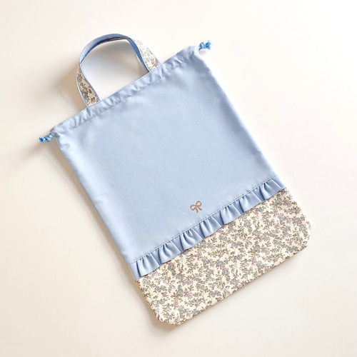 3点セット】Libertyリバティ入園入学グッズ＊ブルー＊クラシカル