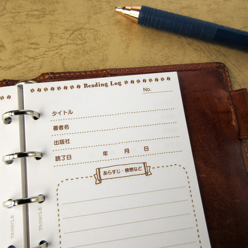 品番：M6-27】ミニ6サイズ / 読書ログリフィル：システム手帳リフィル