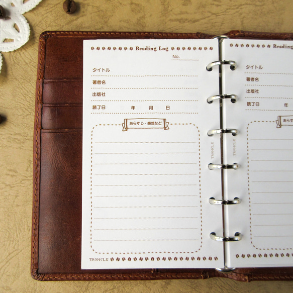 品番：M6-27】ミニ6サイズ / 読書ログリフィル：システム手帳リフィル