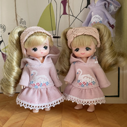 M2304 ミキちゃんマキちゃん ハンドメイド 服 チュールスカート コーデ