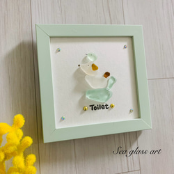 シーグラスアート シマエナガ 四葉のクローバー インテリア雑貨 壁掛け観葉植物 76da5b974605d357ebef7ccbf82b75