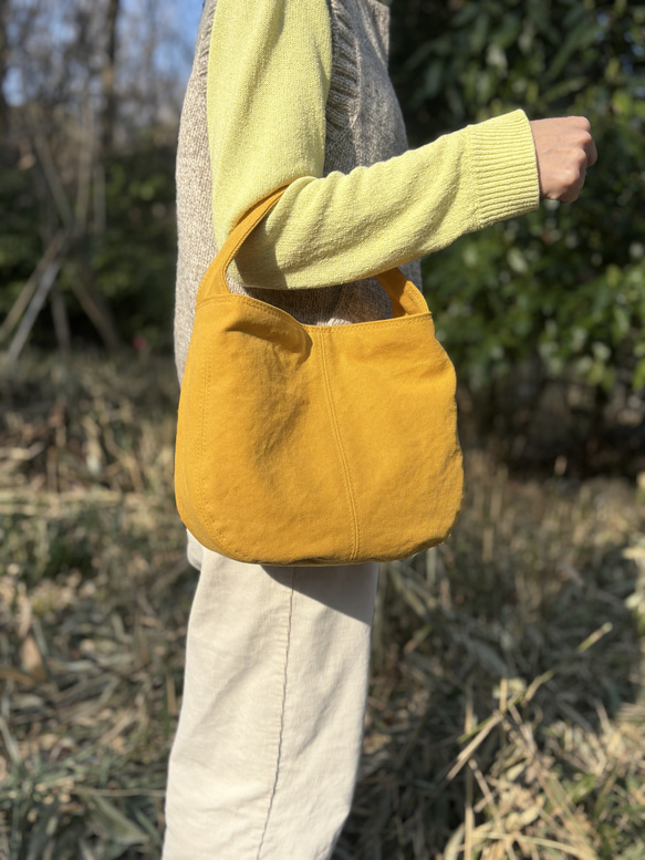 倉敷帆布のまぁるいトート　サンドベージュ 7枚目の画像