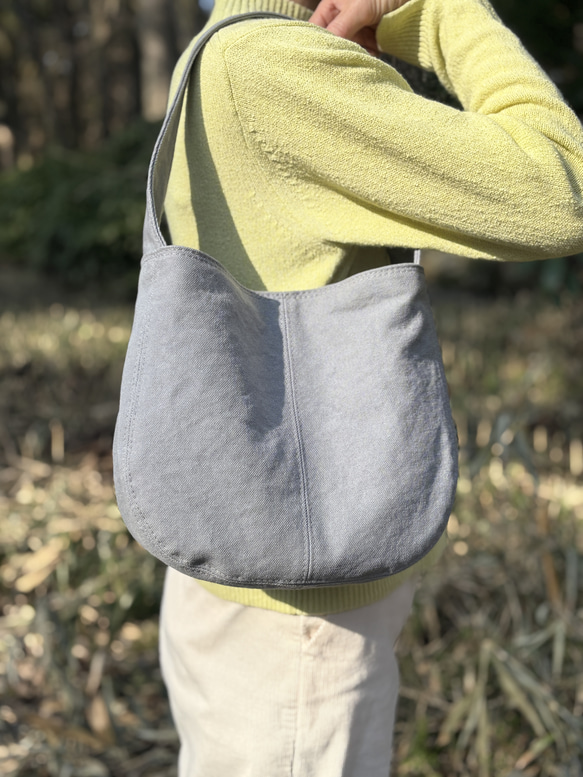 倉敷帆布のまぁるいトート　サンドベージュ 10枚目の画像