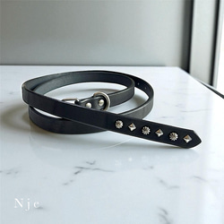 ナローベルト スタッズベルト ロングベルト レザーベルト 本革