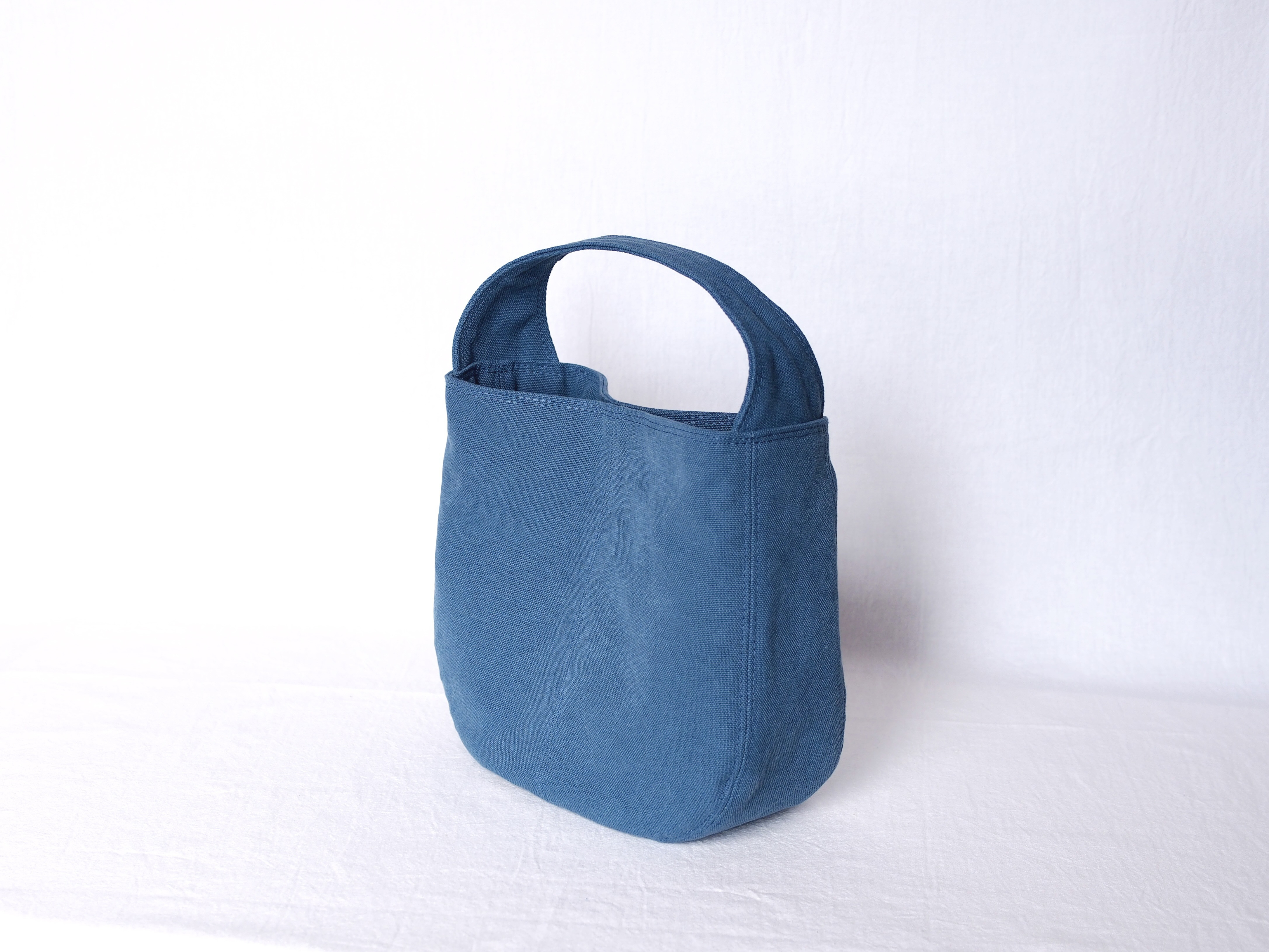 倉敷帆布のまぁるいトート　オーシャンブルー