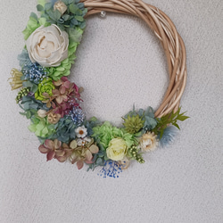 (送料無料)ドライフラワークレッセントリース　パンパスグラスと、 送料無料）ドライフラワークレッセントリース パンパスグラスと