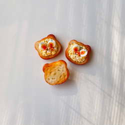 〈3点SET〉ミニチュアフード　アニマルトースト　たまご3兄弟 6枚目の画像