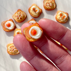 〈3点SET〉ミニチュアフード　アニマルトースト　たまご3兄弟 8枚目の画像