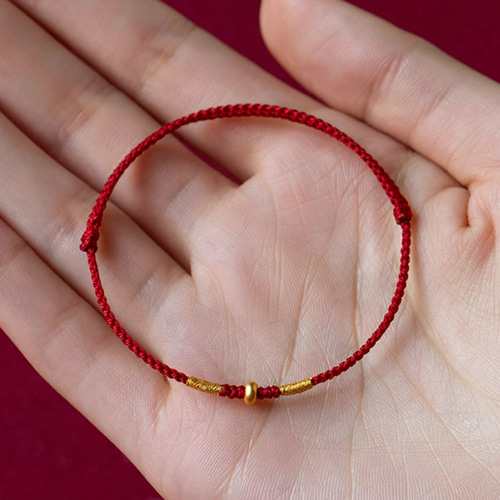 24K招福幸運！K24純金×選べる縁起色ブレスレット（1粒・3粒）24金