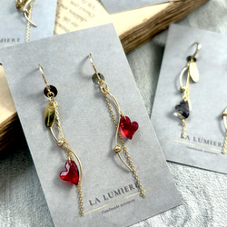 4color！"甘くない♡" 大人ハート ピアス/イヤリング⑅*॰ॱ 2枚目の画像