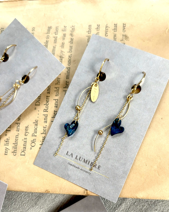 4color！"甘くない♡" 大人ハート ピアス/イヤリング⑅*॰ॱ 3枚目の画像