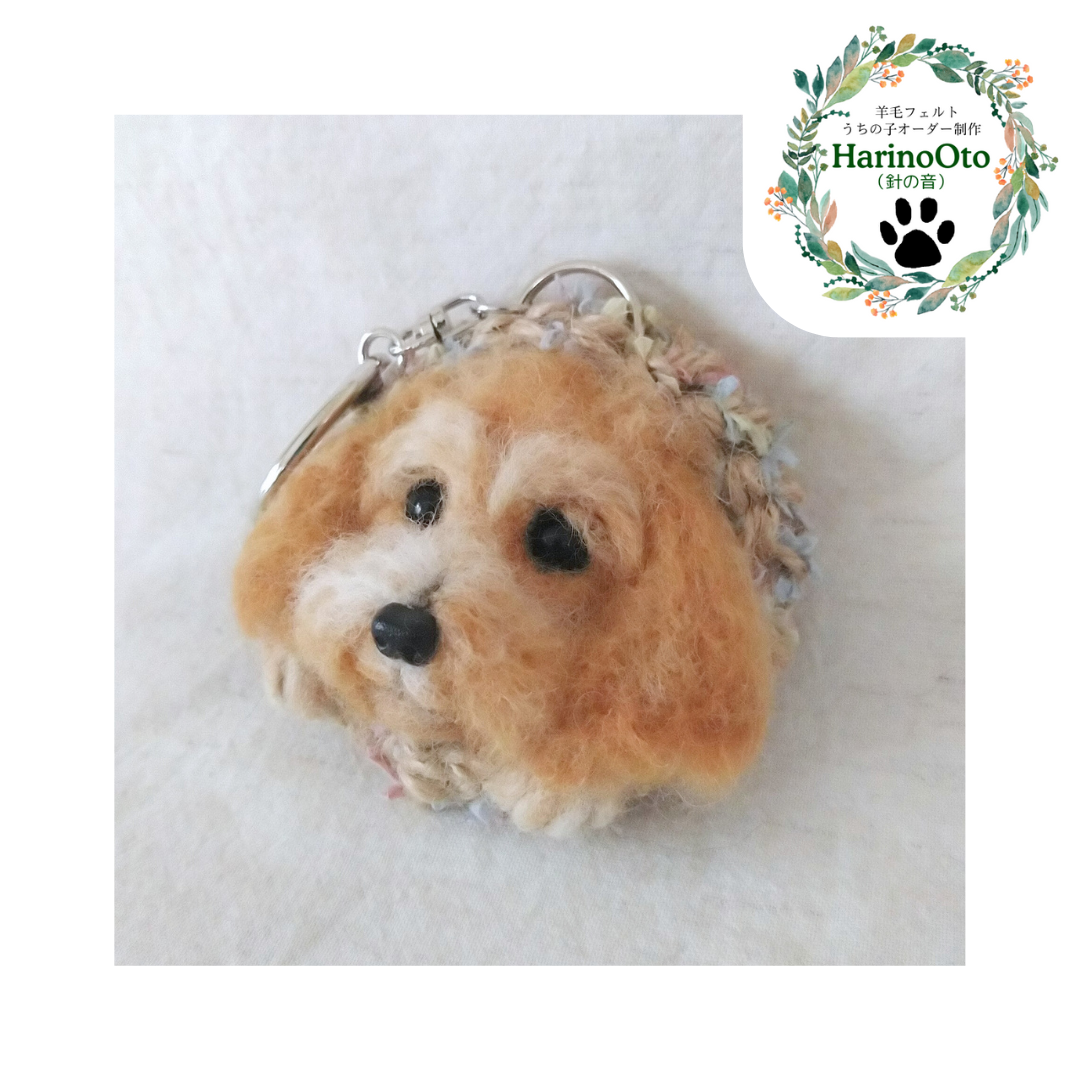 羊毛フェルト講師が作る【かご入りうちの子】ブローチキーホルダー《送料無料》犬猫うさぎ　オーダーメイド　チワワ　フレブル