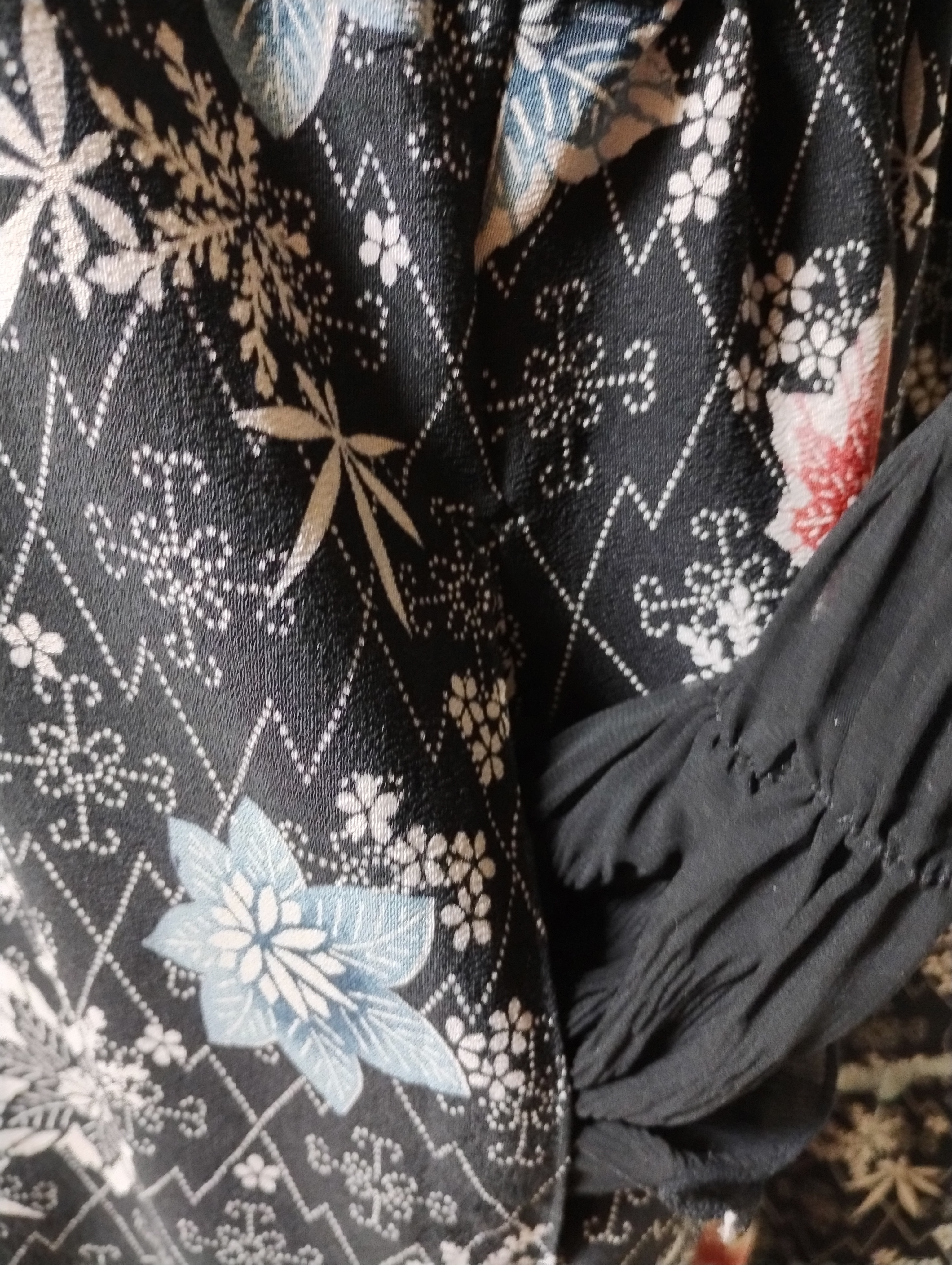 4段ティアード サロペット ジャンパースカート 着物リメイク