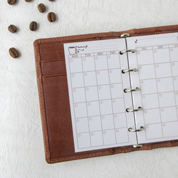 【品番：M5-02】M5サイズ / マンスリーリフィル：システム手帳リフィル 1枚目の画像