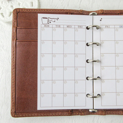 【品番：M5-02】M5サイズ / マンスリーリフィル：システム手帳リフィル 4枚目の画像