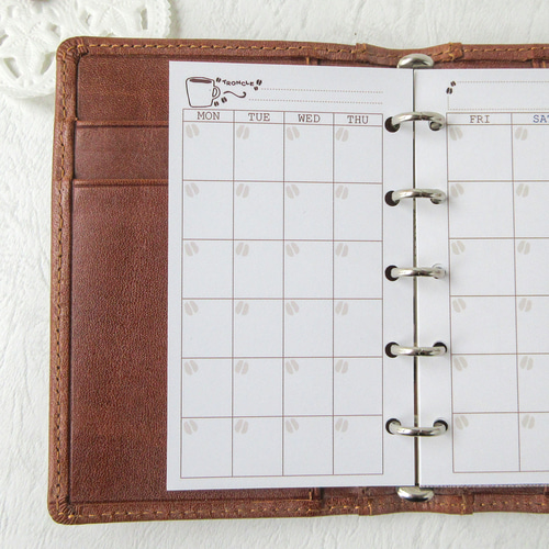 品番：M5-02】M5サイズ / マンスリーリフィル：システム手帳リフィル