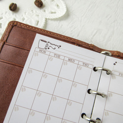 【品番：M5-02】M5サイズ / マンスリーリフィル：システム手帳リフィル 5枚目の画像