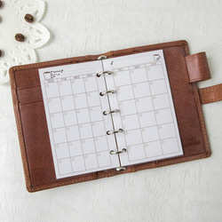 【品番：M5-02】M5サイズ / マンスリーリフィル：システム手帳リフィル 3枚目の画像