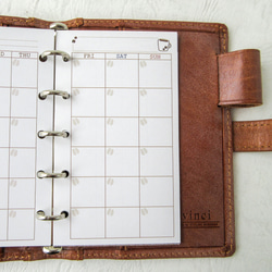 【品番：M5-02】M5サイズ / マンスリーリフィル：システム手帳リフィル 7枚目の画像