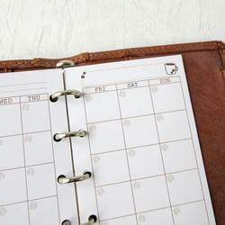 【品番：M5-02】M5サイズ / マンスリーリフィル：システム手帳リフィル 6枚目の画像