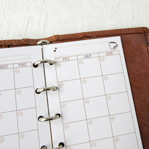 【品番：M5-02】M5サイズ / マンスリーリフィル：システム手帳リフィル 6枚目の画像