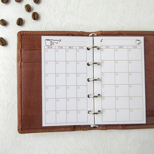 品番：M5-02】M5サイズ / マンスリーリフィル：システム手帳リフィル