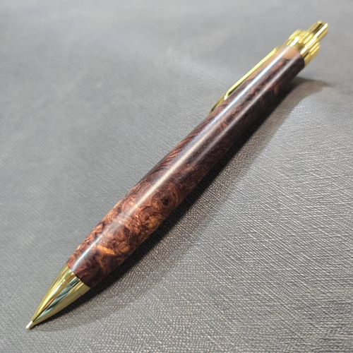 533超極上 ホンジュラスローズウッド 瘤杢 木軸シャーペン ボールペン