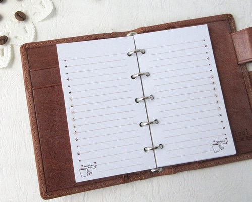 自由手帳 M5 品番：M5-08】M5サイズ / 横罫リフィル：システム手帳リフィル 手帳