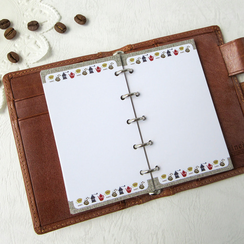 品番：M5-09】M5サイズ / 無地リフィル [ 珈琲グッズ ] ：システム手帳