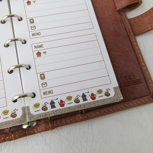 品番：M5-12】M5サイズ / アドレスリフィル ：システム手帳リフィル