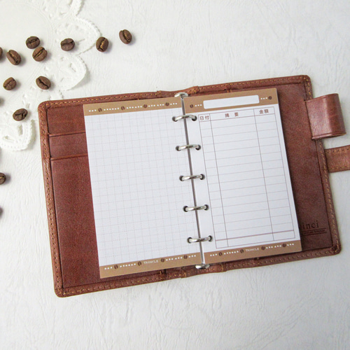 品番：M5-14】M5サイズ / マネーログリフィル：システム手帳リフィル