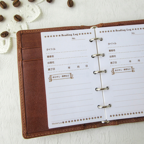 品番：M5-17】M5サイズ / 読書ログリフィル：システム手帳リフィル