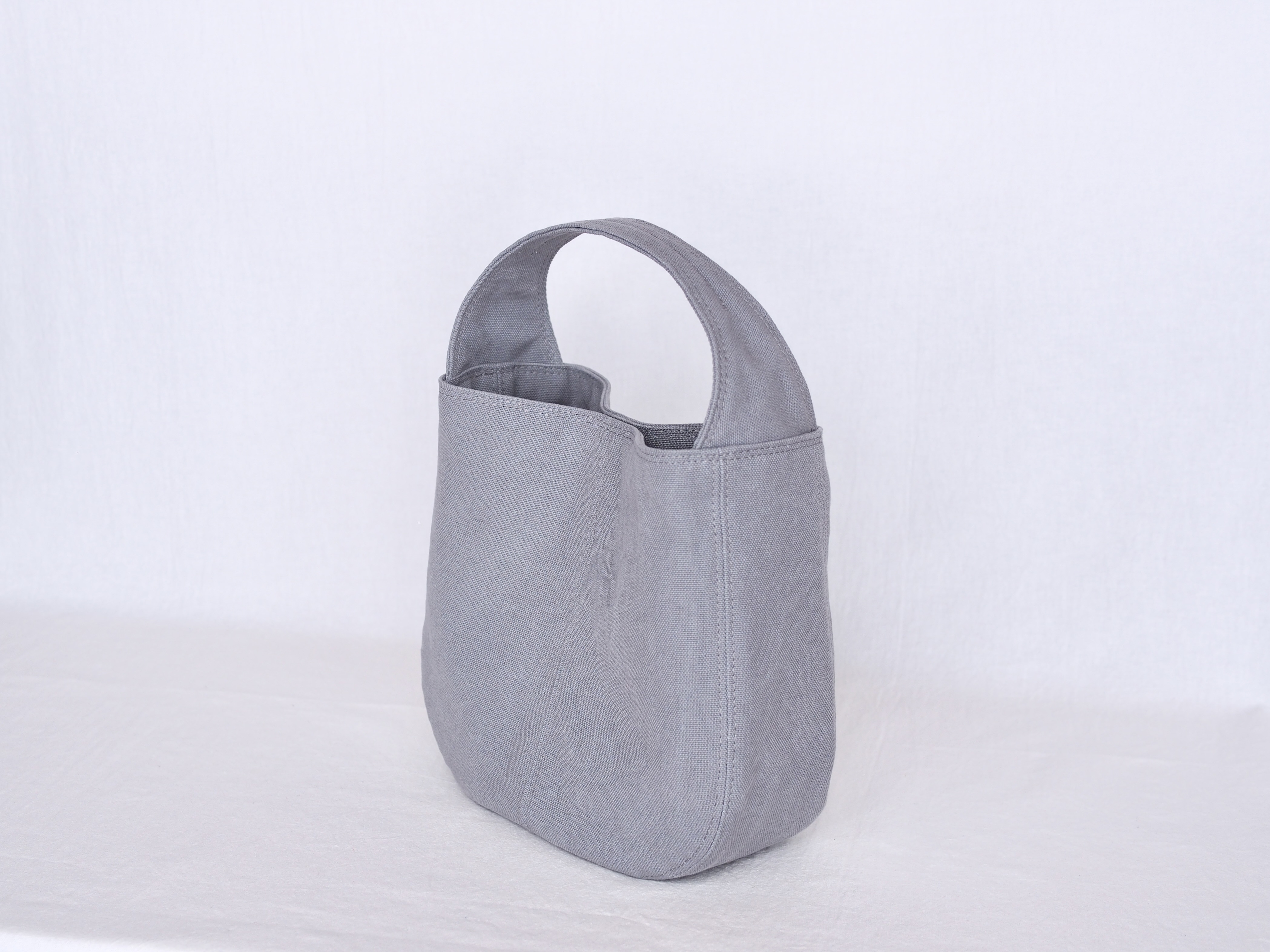 倉敷帆布のまぁるいトート　ミディアムグレー
