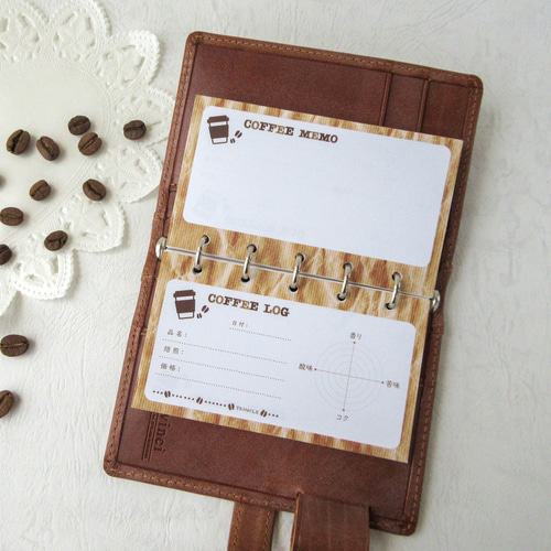 品番：M5-21】M5サイズ / 珈琲ログリフィル：システム手帳リフィル