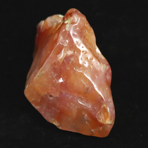 島根県 花仙山 めのう 瑪瑙 原石 磨き ディレクトリーカード付 52.2g